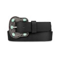 Women's Turquoise Studded Buckle Belt