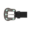 Women's Turquoise Studded Buckle Belt