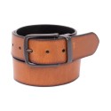 Men’s Casual Burnished Edge Reversible Belt