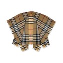 Women's Fringe-Trim Classic Plaid Kimono with Fringe Trim