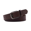 Men's Enamel Logo Ornament Casual Leather Belt