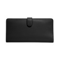 Smooth Skinny Snap-Tab Closure Leather Wallet