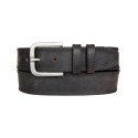 Men's Triple Needle Stitched Leather Belt