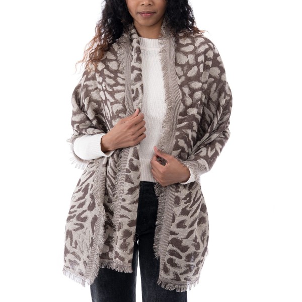 Women's Animal Jacquard Wrap Scarf