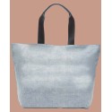 Denim Top Zipper Tote Bag