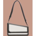 Asymmetric Triple Compartment Convertible Shoulder Bag